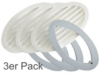 ZAPF Lüftungsgitter oval weiß 3-er Pack